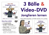 Video-DVD "Jonglieren-lernen" plus Broschüre "Demenz und Alzheimer vorbeugen mit Jonglieren" plus 3 Jonglierbälle plus Jonglier-Anleitung