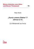 "Durch unsere Stärke"!? (Amos 6,13)
