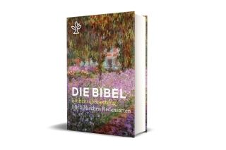 Die Bibel mit Umschlagmotiv Irisbeet und Redensarten