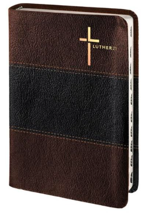 Luther21 Braun/Dunkelbraun/Braun, Goldschnitt, Griffregister
