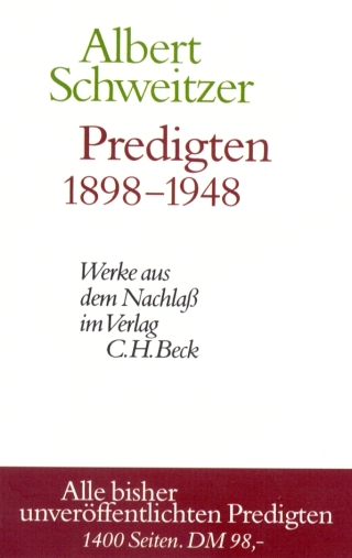 Predigten 1898 - 1984